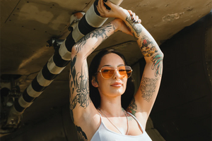 INCLINE SUNGLASSES: Gold - Amber Lens