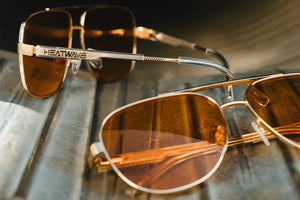 INCLINE SUNGLASSES: Gold - Amber Lens