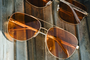 INCLINE SUNGLASSES: Gold - Amber Lens