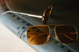 NIMITZ SUNGLASSES: Gold - Amber Lens