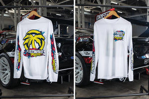 HWV UPF LONG SLEEVE: Y2K Racing White Long Sleeve T-Shirt