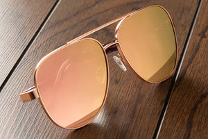 INCLINE SUNGLASSES: Rose Gold