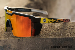 FUTURE TECH SUNGLASSES BLACK: Tallboy Flameout Customs