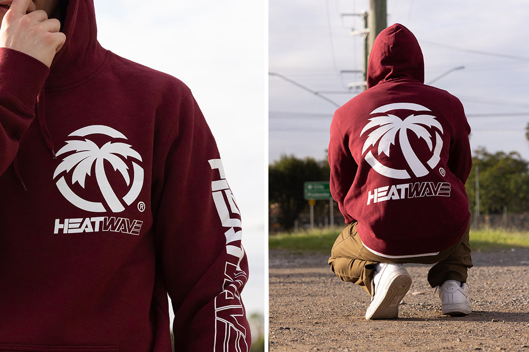 HWV HOODY: Billboard Split Cardinal