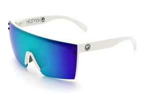 LAZER FACE SUNGLASSES: White Frame x Galaxy