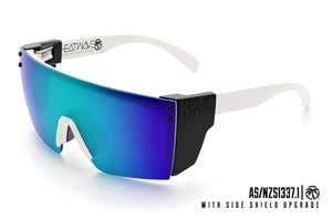 LAZER FACE SUNGLASSES: White Frame x Galaxy