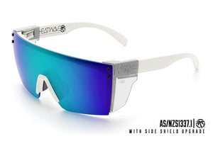 LAZER FACE SUNGLASSES: White Frame x Galaxy