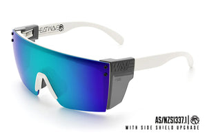 LAZER FACE SUNGLASSES: White Frame x Galaxy