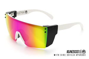 Cermin mata hitam LAZER FACE: White Frame Savage Spectrum