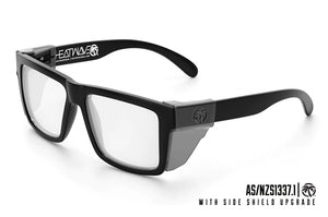 VISE Z87 SUNGLASSES: Black x Clear
