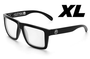 XL VISE SUNGLASSES:  Black x Clear Lens