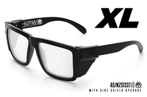 XL-VISE-SONNENBRILLE: Schwarzes x klares Glas