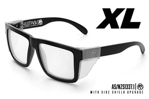 XL-VISE-SONNENBRILLE: Schwarzes x klares Glas
