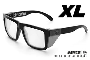 XL-VISE-SONNENBRILLE: Schwarzes x klares Glas