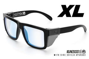 XL-VISE-SONNENBRILLE: Schwarz x Blaulichtblocker