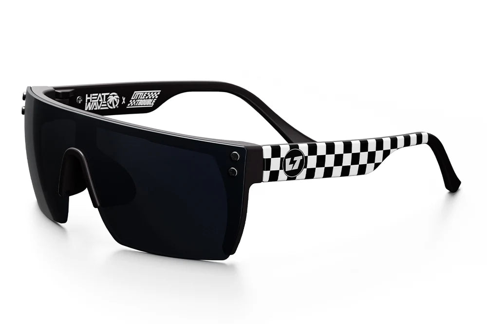 LAZER FACE SUNGLASSES KIDS: Little Trouble X Heat Wave Checkered Flag