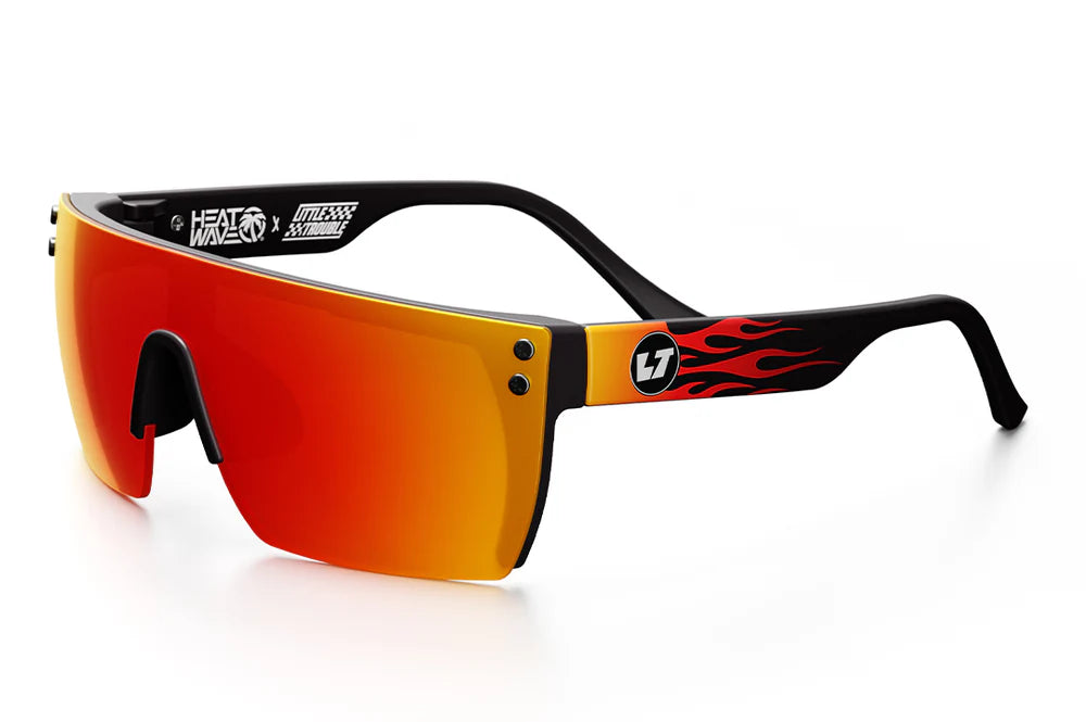 LAZER FACE SUNGLASSES KIDS: Little Trouble X Heat Wave Flames