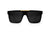 QUATRO SUNGLASSES: Black x Gold