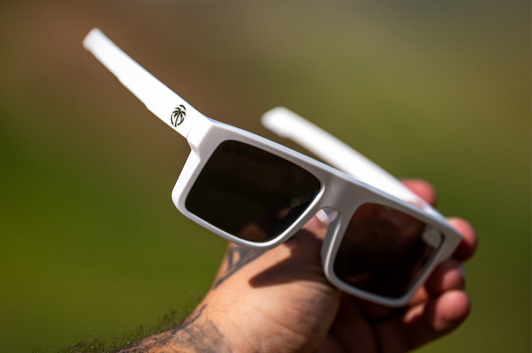 PERFORMANCE RAYTH SUNGLASSES: Raha White Black Tint