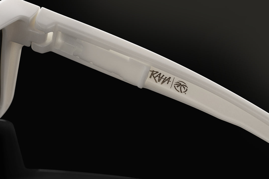 PERFORMANCE RAYTH SUNGLASSES: Raha White Black Tint