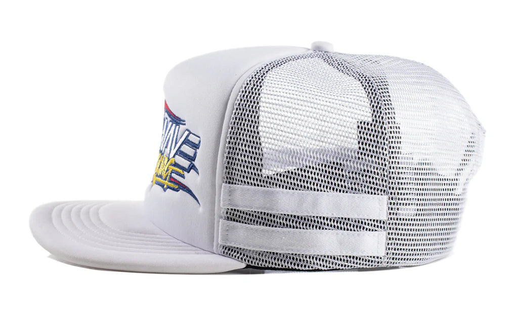HWV HAT: Y2K Racing Hat - White