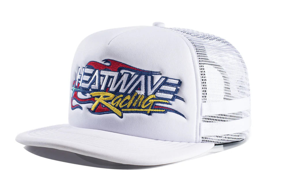 HWV HAT: Y2K Racing Hat - White