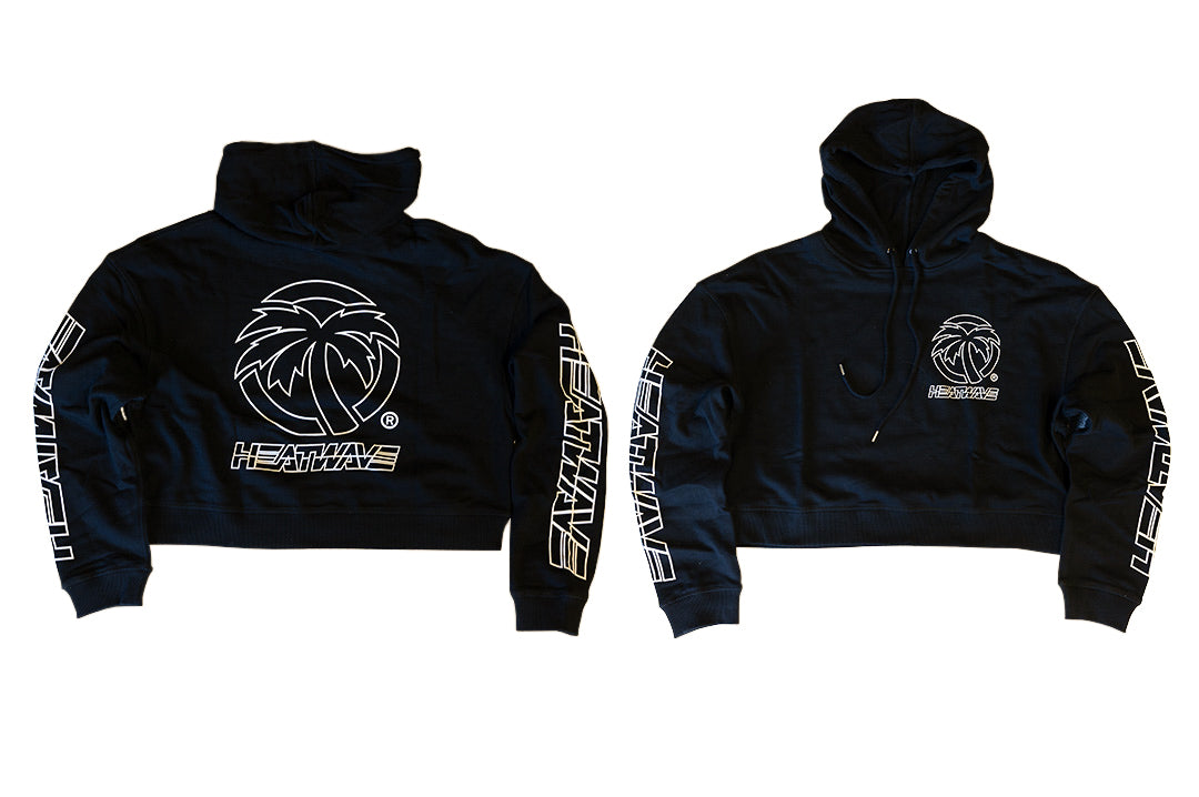 HWV LADIES CROP HOODY: Icon Outline