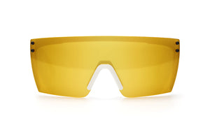 LAZER FACE SONNENBRILLE: White Gold Customs