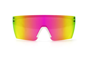 LAZER FACE SONNENBRILLE: Savage Spectrum mit weißem Rahmen