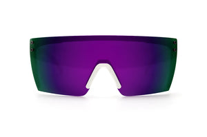 LAZER FACE SUNGLASSES: White Frame Ultra Violet