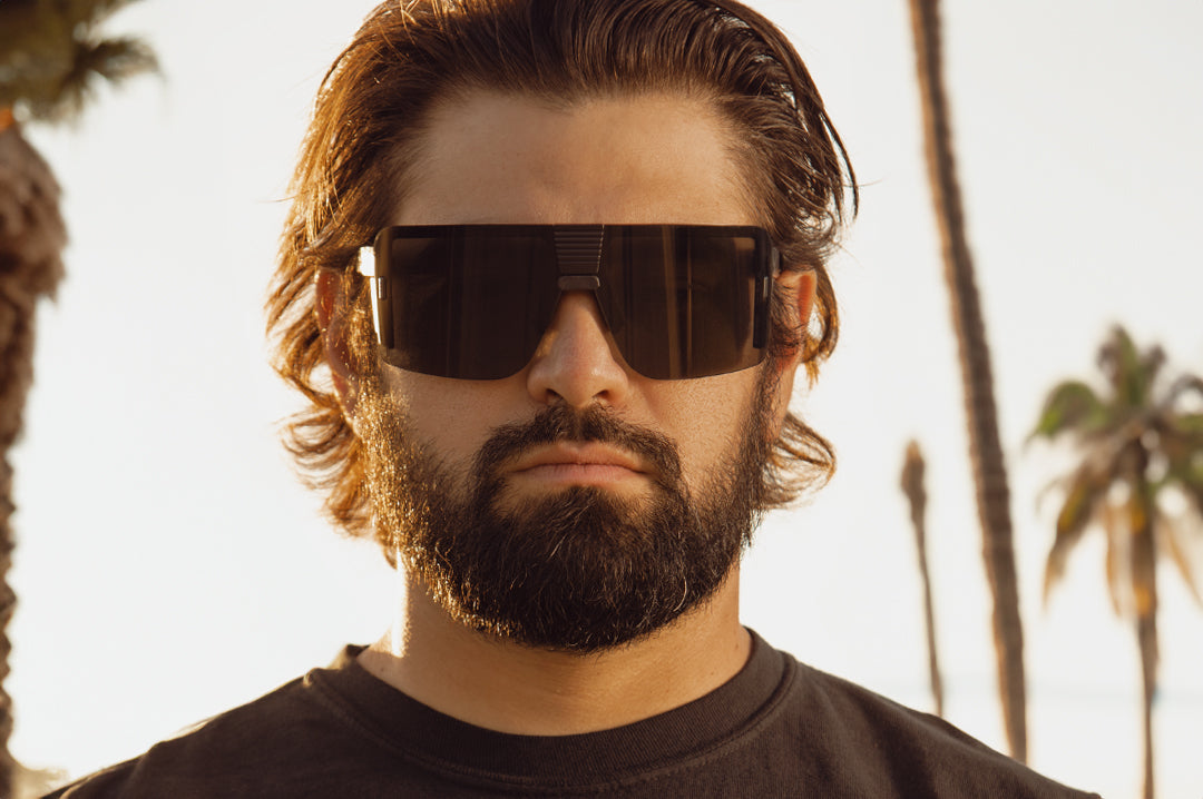 XL VECTOR SUNGLASSES BLACK: Black - Heat Wave Visual Australia