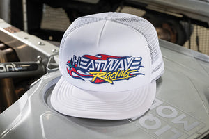 HWV HAT: Y2K Racing Hat - White