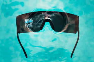 H20 LAZER FACE FLOATING SUNGLASSES: Black