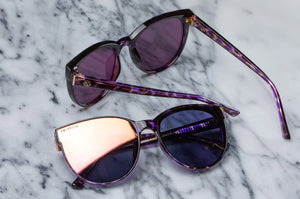 CARAT SUNGLASSES: Velvet Tortoise x Purple