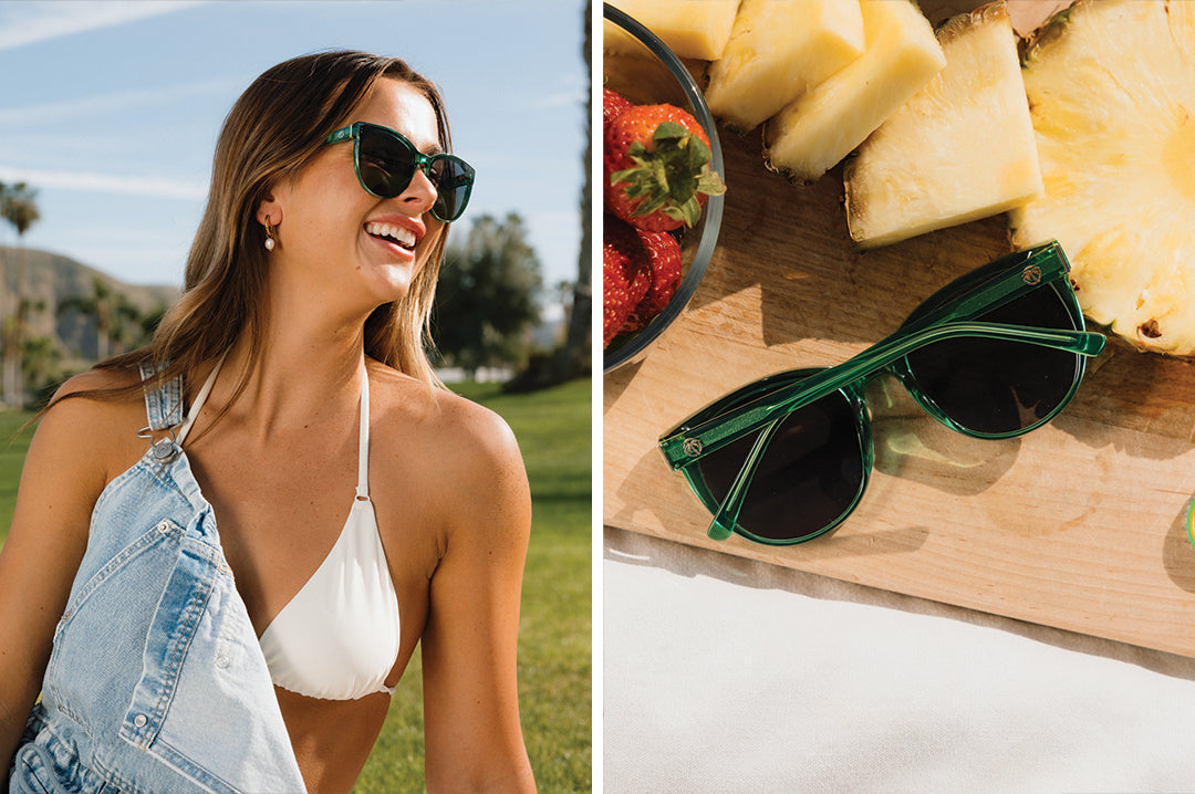 CARAT SUNGLASSES: Cycad Green Black