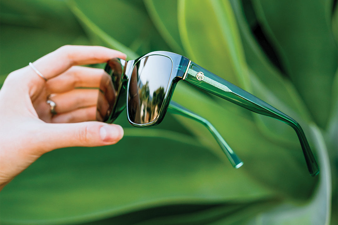 MARILYN SUNGLASSES: Cycad Green - Black