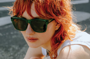 MARILYN SUNGLASSES: Cycad Green - Black