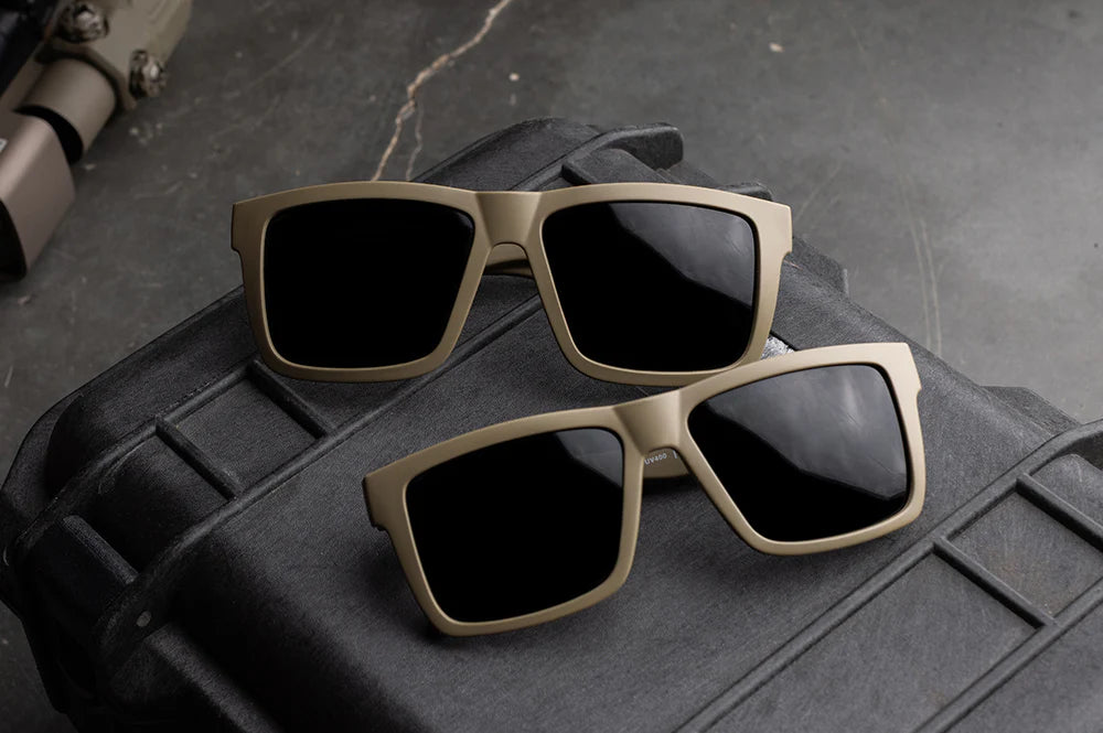 VISE SUNGLASSES: Desert Tan - Black