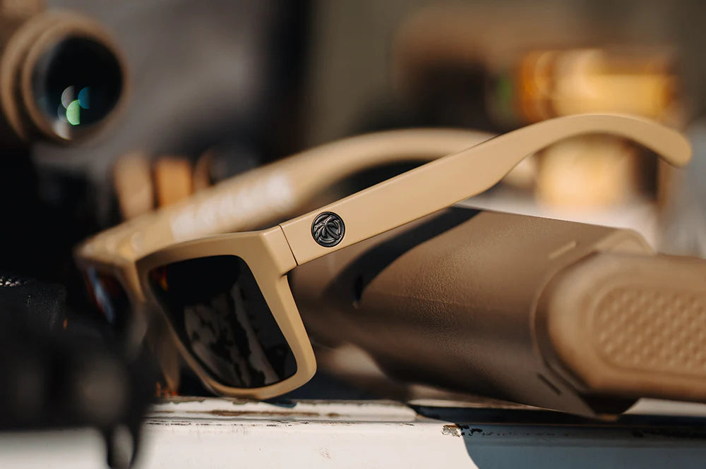 XL VISE SUNGLASSES: Desert Tan - Ultra Black
