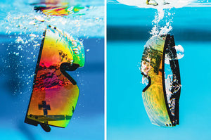 H20 LAZER FACE FLOATING SUNGLASSES: Fire Blade Arms