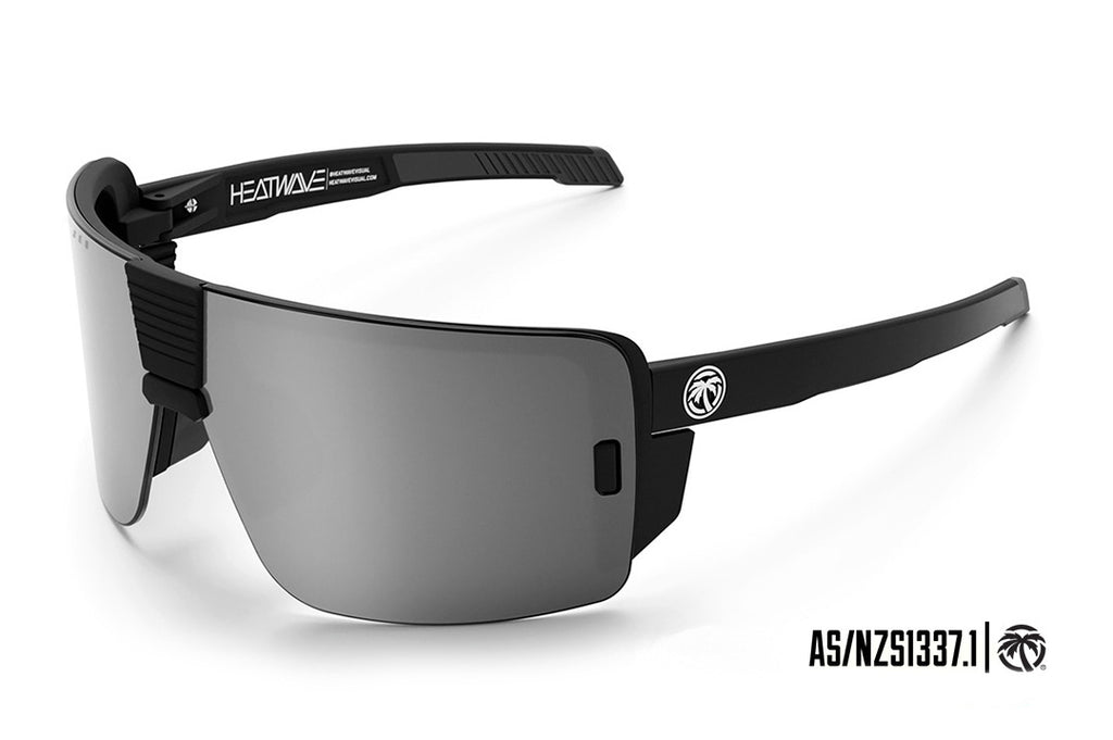 VECTOR SUNGLASSES BLACK: Silver Heat Wave Visual Australia
