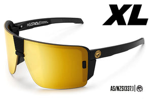 XL VECTOR SUNGLASSES BLACK: Gold