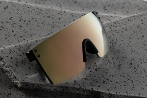 LAZER FACE SONNENBRILLE SCHWARZ: Roségold