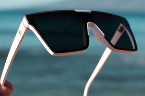 CLARITY SUNGLASSES: White Frame x Black