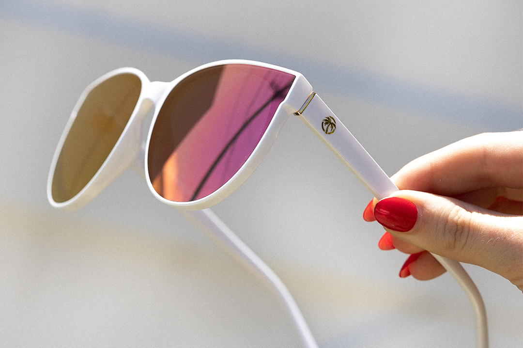 CARAT-SONNENBRILLE: Weiß x Roségold