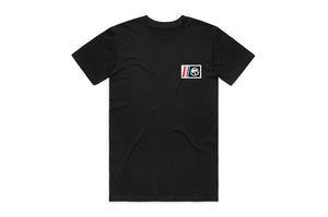 HWV: Black Tri Stacker RWB Tee