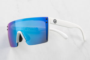 LAZER FACE SUNGLASSES: White Frame x Galaxy