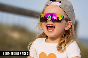 LAZER FACE SUNGLASSES KIDS: Black Splash