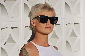 MARILYN SUNGLASSES: Black Frame x Black