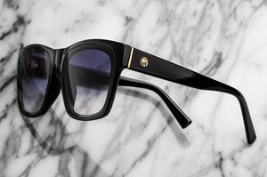 MARILYN SUNGLASSES: Black Frame x Purple Rain